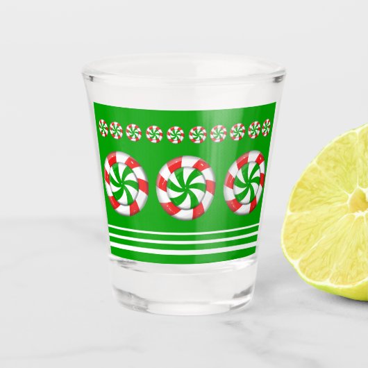 kerst-Snoep Shot Glas (Voorkant)