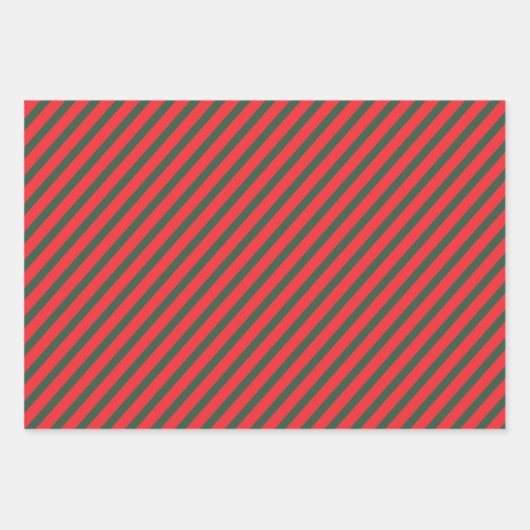 Kerst Snoep Stripe Wrapping Paper (Voorkant 3)