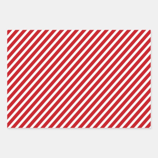 Kerst Snoep Stripe Wrapping Paper (Voorkant)