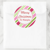 Kerst Snoep Stripes Stickers (Tas)