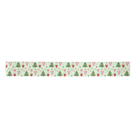 Kerst Snoep Trees Pattern Lint (Voorkant)