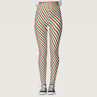 Kerst snoepriet gestreept leggings