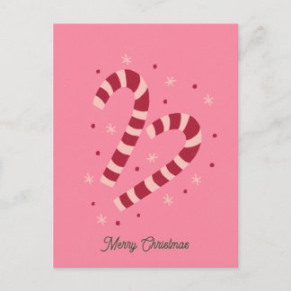 Kerst snoepstokken  briefkaart