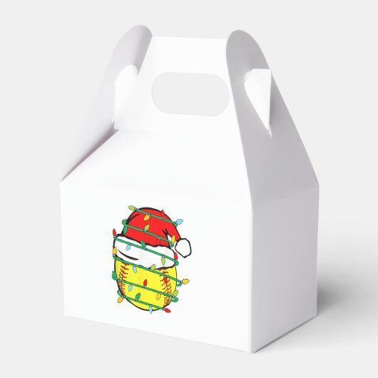 Kerst Softbal  Bedankdoosjes (Voorkant Zijde)