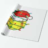 Kerst Softbal Cadeaupapier (Uitgerold)