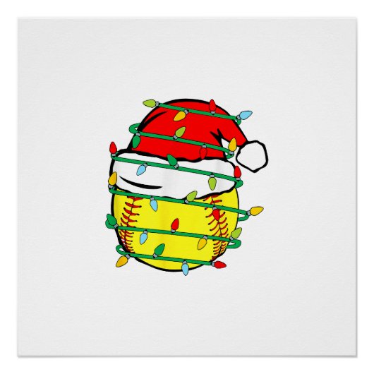 Kerst Softbal Perfect Poster (Voorkant)