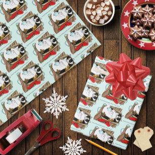 Kerst Speelgoed Box Cat Cadeaupapier