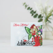 Kerst Speelgoed Fairy Briefkaart (Staand voorkant)