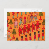 Kerst Speelgoed  Kinderen Spelen Briefkaart (Voorkant / Achterkant)