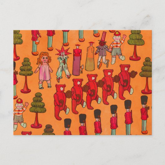 Kerst Speelgoed  Kinderen Spelen Briefkaart (Voorkant)