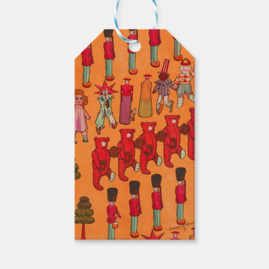 Kerst Speelgoed  Kinderen Spelen Cadeaulabel (Voorkant)