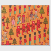 Kerst Speelgoed Kinderen Spelen Cadeaupapier (Vlak)