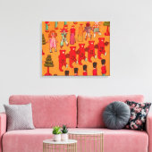 Kerst Speelgoed Kinderen Spelen Canvas Afdruk (Insitu (Woonkamer))