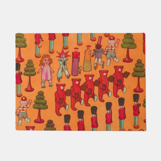 Kerst Speelgoed Kinderen Spelen Deurmat (Voorkant)