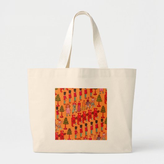Kerst Speelgoed Kinderen Spelen Grote Tote Bag (Voorkant)