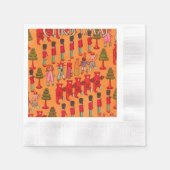 Kerst Speelgoed  Kinderen Spelen Servet (Voorkant)