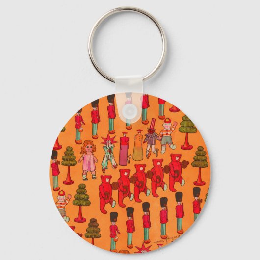 Kerst Speelgoed  Kinderen Spelen Sleutelhanger (Voorkant)