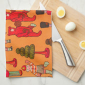 Kerst Speelgoed  Kinderen Spelen Theedoek (Quarter Fold)