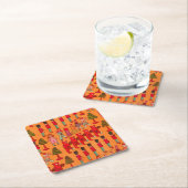 Kerst Speelgoed  Kinderen Spelen Vierkante Kartonnen Onderzetter (Insitu)