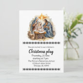 Kerst speelt uitnodiging (Staand voorkant)