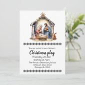 Kerst speelt uitnodiging (Staand voorkant)