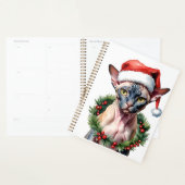 Kerst Sphynx kat Waterverf Planner (Display)