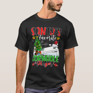 Kerst Sport Liefhebber Grappige Santa's Favoriet M T-shirt