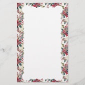 Kerst spray border vakantie briefpapier (Voorkant)
