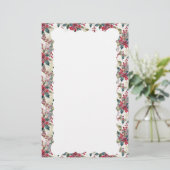 Kerst spray border vakantie briefpapier (Staand voorkant)