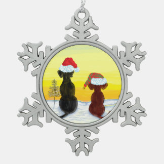 kerst springador tin sneeuwvlok ornament
