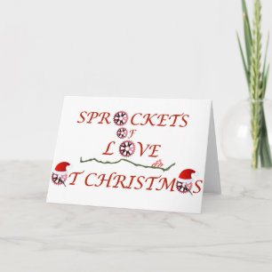 Kerst Sprockets van Liefde Feestdagen Kaart