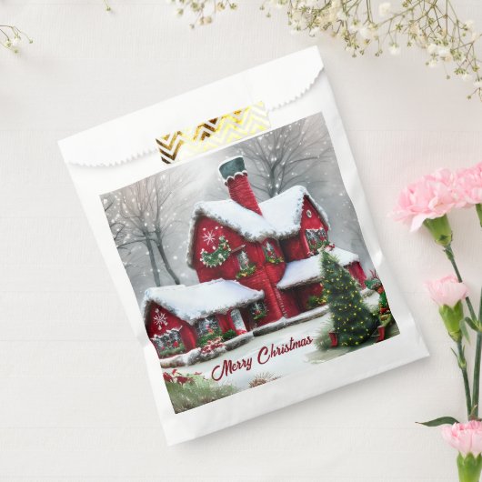 Kerst Sprookjeslandschap Bedankzakje (Gezegeld)