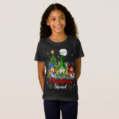 Kerst Squad Drie Santa Elf Gnomen Xmas Tree L T-shirt (Voorkant volledig)