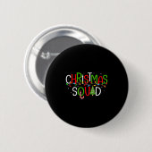 Kerst Squad Matching Familiegroep Santa Elf Sq Ronde Button 5,7 Cm (Voorkant /achterkant)