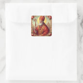 Kerst St. Nicholas Bishop Feestdag Vierkante Sticker (Tas)