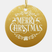 Kerst Stapmoeder Definitie Goud Keramisch Ornament (Voorkant)