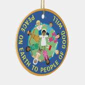 Kerst Star en Jesus Peace Keramische Ornament (Rechts)