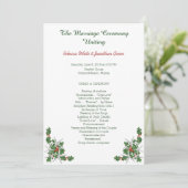 Kerst Starfish Beach Wedding Ceremony Programma (Staand voorkant)