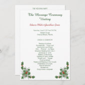 Kerst Starfish Beach Wedding Ceremony Programma (Voorkant / Achterkant)