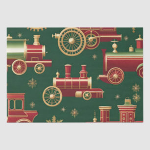 Kerst Steampunk Locomotief Weefselpapier Tissuepapier