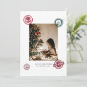 Kerst Stempels Foto Vakantie Kaart (Staand voorkant)