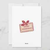 Kerst Stempels Foto Vakantie Kaart (Achterkant)