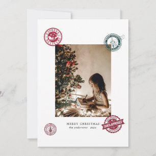 Kerst Stempels Foto Vakantie Kaart