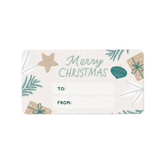 Kerst sticker-etiket etiket (Voorkant)