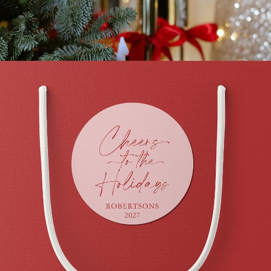 Kerst sticker 'Fijne Feestdagen'