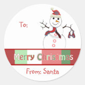 Kerst sticker maar u kiest Kleurachtergrond (Voorkant)