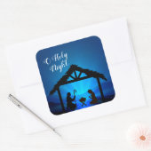 Kerst sticker-Manger Square Sticker (Envelop)