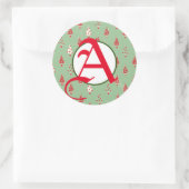 KERST STICKER MET DOUANE-INITIAAL (Tas)