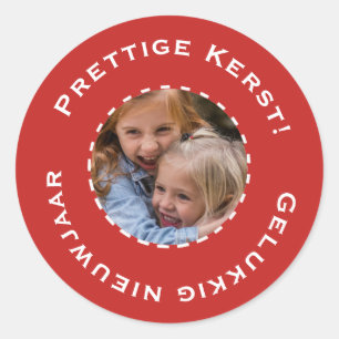 Kerst sticker met foto