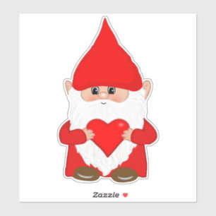 Kerst sticker met kabouter